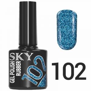 Гель-лак №102 синий с голубым шиммером, 10мл ― My Beauty