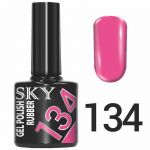 Гель-лак №134 cerise pink (розовый), 10мл