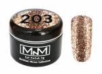 Гель-лак M-IN-M Бриллиантовая коллекция  №203 фольгированная светлая бронза