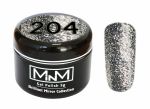 Гель-лак M-IN-M Бриллиантовая коллекция  №204 фольгированное тёмное серебро
