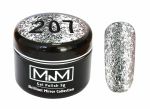 Гель-лак M-IN-M Бриллиантовая коллекция  №207 фольгированное серебро