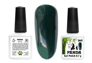 Гель-лак PANDA №360 тёмно-зелёный (почти черный) ,  8,7 мл ― My Beauty