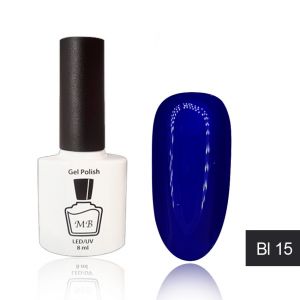 Гель-лак MB Bl-15 насыщенный синий, ультрамариновый Blue Collection, эмаль 8 мл ― My Beauty