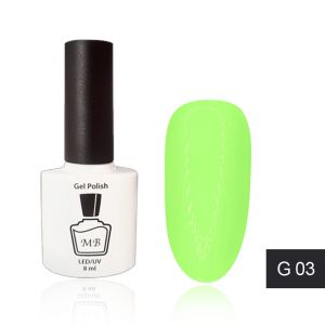 Гель-лак MB G-03 яркий светло-салатовый Green Collection, эмаль 8 мл ― My Beauty