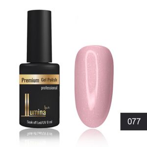 Lumina Lux №077, розовый цвет французского маникюра, с серебряным шиммером ― My Beauty