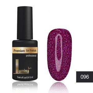 Lumina Lux №096, розово-малиновый цвет с голограммными блестками ― My Beauty