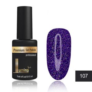 Lumina Lux №107, сиренево-фиолетовый цвет с голограммными блестками ― My Beauty