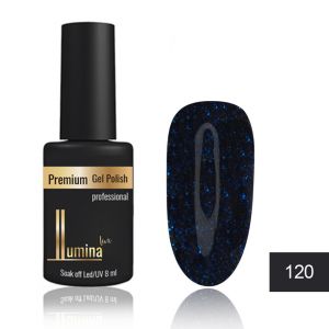 Lumina Lux №120, черный с темно-синими блестками ― My Beauty