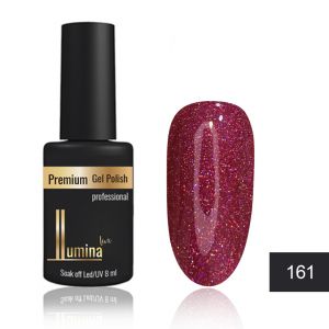 Lumina Lux №161, ягодно-красный с голографическим глиттером ― My Beauty