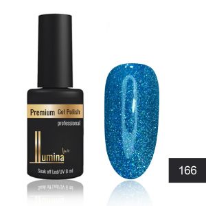 Lumina Lux №166, сине-голубой с голографическим глиттером ― My Beauty