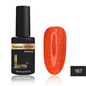 Lumina Lux №167, оранжевый с голографическим глиттером ― My Beauty