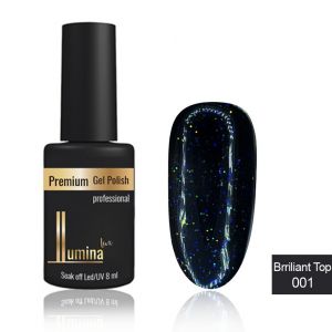 Lumina Lux Brilliant top №001, голограммные блестки с синим переливом ― My Beauty