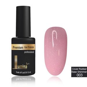 Lumina Lux Cover Rubber Base Shimmer №003, розовая с серебряным шиммером ― My Beauty