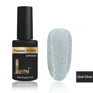 Lumina Lux Opal silver, прозрачный с голограммными, серебряными блестками разного размера ― My Beauty