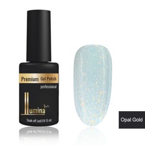 Lumina Lux Opal gold, прозрачно-молочный с розово-золотыми блестками ― My Beauty