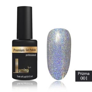 Lumina Lux Prizma №001, серебро с эффектом призмы ― My Beauty