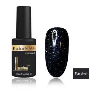 Lumina Lux Top Shimmer, топ с ярким серебрянным шиммером, 8 мл ― My Beauty